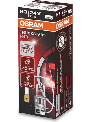 Vionna Osram Ampul 24V H3 70W Uzun Ömürlü Truckstar Pro 64156TSP