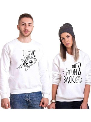 Vionna Tshirthane I Love You To The Moon Back Sevgili Kombinleri Sweatshirt Kombini, Kadın, M-Tek Ürün Fiyatıdır, Kombin Yapmak Için En Az 2 Adet Sepete Ekleyiniz