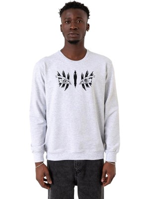 Vionna Tshirthane Demon Slayer Anime Upper Moon Demon Eyes Karmelanj Erkek 2ip Sweatshirt P20894S5292, M