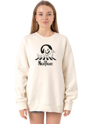 Vionna Tshirthane The Nightmare Oogie Boogie Ekru Kadın 2ip Sweatshirt P23165S7765, L