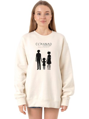 Vionna Tshirthane Clannad Anime After Story Ekru Kadın 2ip Sweatshirt P20518S6272, S