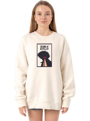 Vionna Tshirthane See You In Space Cowboys Minimalist Anime Poster Ekru Kadın 2ip Sweatshirt P22740S9941, L
