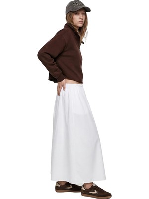 Vionna Modal Karışımlı Atlet Detaylı Yarım Fermuarlı Uzun Kollu Sweatshirt