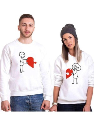 Vionna Tshirthane Puzzle Heart Sevgili Kombinleri Sweatshirt Kombini, Erkek, M, N11PTTSV20SW328-TEK Ürün Fiyatıdır, Kombin Yapmak Için En Az 2 Adet Sepete Ekleyiniz