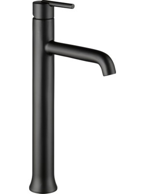 Vionna Delta Faucet Trinsic Gemi Lavabo Bataryası, Mat Siyah Banyo Bataryası, Tek Delikli Banyo Bataryası, Elmas Mühür Teknolojisi, Mat Siyah 759-BL-DST