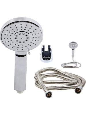 Vionna BADEM10 Duş Seti Fişkiye Banyo Duş Başlığı Set Fiskiyesi Telefonu Fonksiyonlu Klasik Başlık Metal Hortum