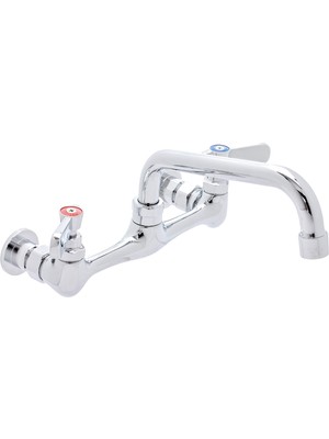 Vionna Mutfak Lavabosu Kurşunsuz Musluk - Durasteel 20,32 cm Merkezi Duvara Monte Ticari Mutfak Lavabo Bataryası 15,24 cm Döner Ağızlı - Nsf Sertifikalı - Çift Kollu Tutacaklar - Pirinç Yapılı ve Krom Cilalı