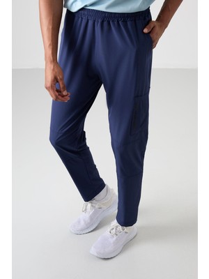 Vionna Indigo Ince Yumuşak Comfort Fit Erkek Eşofman Alt - 82120