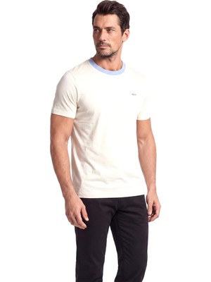 Vionna Erkek Kısa Kol Bisiklet Yaka Rahat Kesim Beyaz T-Shirt 26411011SM-108