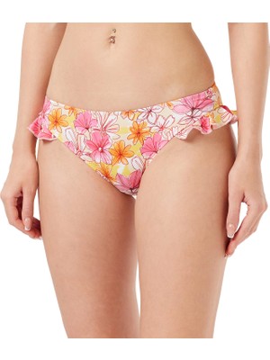 Vionna Dagi Kadın 4 cm Bikini Alt, Örme, Sarı / Pembe, 42