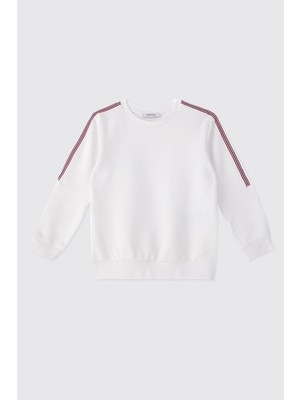 Vionna Erkek Çocuk Beyaz Sweatshirt 12 Yaş (152 Cm)
