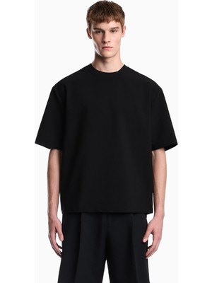 Vionna Erkek Rahat Kesim Yuvarlak Yakalı Kısa Kollu Siyah T-Shirt EM006847 AF28011-UC001