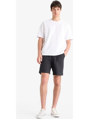 Vionna Defacto Relax Fit Beli Bağcıklı Bermuda Şort E1236AX25SM