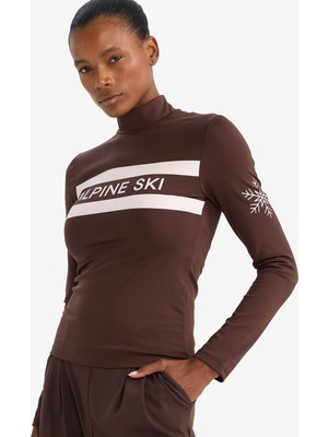 Vionna Defacto Warmtech Slim Fit Dar Kesim Dik Yaka Içi Şardonlu Sporcu Uzun Kollu Tişört F4468AX25WN