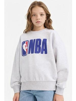 Vionna Defacto Nba Oversize Geniş Kalıp Bisiklet Yaka Sweatshirt Kız Çocuk F3435A825AU