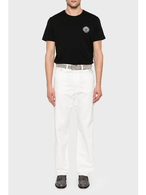 Vionna Etro% 100 Pamuk Regular Fit Logo Baskılı T Shirt Erkek T Shirt MRMA0002 AK604 N0000