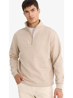 Vionna Defacto Regular Fit Dik Yaka Yarım Fermuarlı Sweatshirt F4137AX25AU