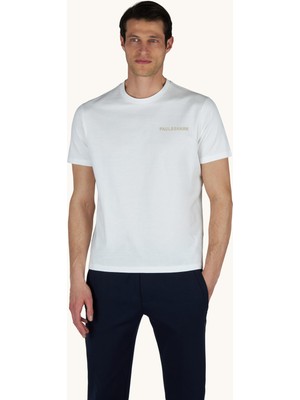 Vionna Erkek Kısa Kol Bisiklet Yaka Rahat Kesim Beyaz T-Shirt 26411010A-108