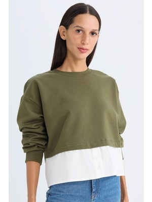 Vionna Defacto Relax Fit Etek Ucu Detaylı Basic Sweatshirt D5620AX24AU