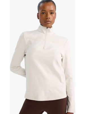 Vionna Defacto Warmtech Standart Fit Dik Yaka Fermuarlı Sporcu Sweatshirt F1687AX25WN