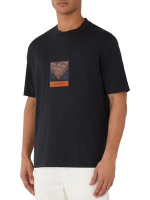 Vionna Erkek Renk Bloklu Bisiklet Yaka Kısa Kollu Siyah T-Shirt EM006685 AF13669-MB839