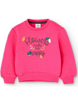 Vionna Kız Çocuk Sweatshirt Koyu Pembe