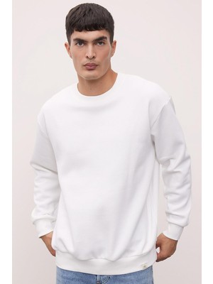 Vionna Defacto Oversize Geniş Kalıp Bisiklet Yaka Kalın Basic Düz Sweatshirt T5139AZ24AU