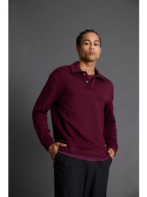 Vionna Defacto Standart Fit Polo Yaka Modal Sporcu Sweatshirt G3596AX25WN