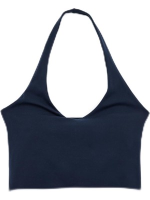 Vionna Slim Fit Kaplı Interlok Halter Yaka Spor Atlet