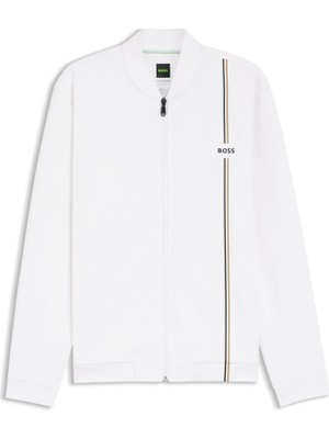 Vionna Erkek Normal Kesim Nem Yönetimi Özellikli Esnek Gabardin Kumaşlı Beyaz Sweatshirt 50563352-100