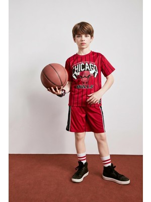 Vionna Defacto Nba Chicago Bulls Regular Fit Şort Erkek Çocuk H2883A826HS