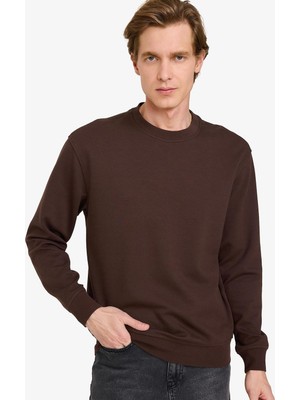 Vionna Defacto Bisiklet Yaka Basic Düz Sweatshirt G6721AX25AU