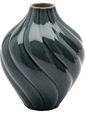 IKEA Kornsparv Seramik Vazo , Gri-Mavi, 22 cm