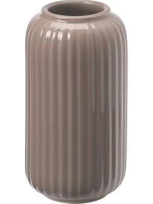 IKEA Stılren Seramik Vazo , Koyu Gri-Bej, 12 cm