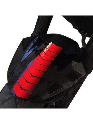 Vionna Çınar Extreme Ok Tasarımlı Çamurluk Kask Sticker Reflektif, Floresan, Düz Renkler Bayrak Kırmızı