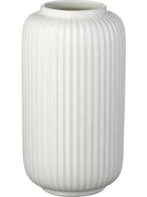 IKEA Stılren Seramik Vazo , Beyaz, 22 cm