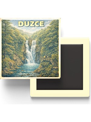 Vionna Buzdolap Magneti - Türkiye - Düzce - Retro Tema - 9x9 cm