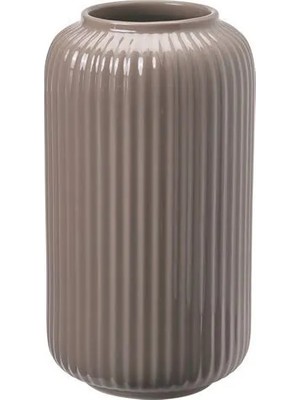 IKEA Stılren Seramik Vazo , Koyu Gri-Bej, 22 cm