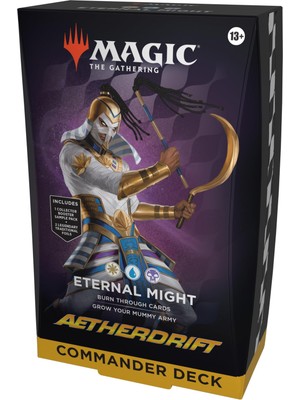 Vionna Magic The Gathering Aetherdrift Commander Deck - Eternal Might (100 Kartlık Deste, 2 Kartlı Toplayıcı Yükseltici Örnek Paket + Aksesuarlar)