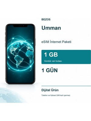 Bezos Umman Esım Internet Paketi Günlük 1 GB 1 Gün