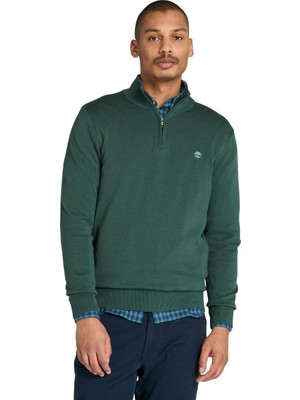 Timberland Williams River Cotton 1 Erkek Yeşil Dik Yaka Sweatshirt