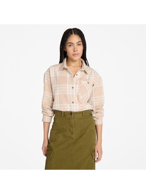 Timberland Midweight Flannel Pocket Shirt Kadin Bej Gömlek TB0A6HXQEYL1