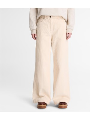 Timberland Corduroy Wide-Leg Pants Kadin Beyaz Pantolon TBC0YH51V041