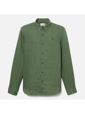Timberland Mill Brook Linen Shirt Erkek Yeşil Gömlek TB0A2DC3A6Z1