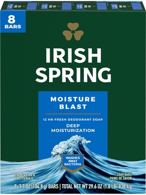 Vionna Irish Spring Nem Blast Bar Sabunu, 3,75 Oz 8 Adet