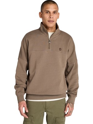 Timberland 1/4 Zip Sweatshirt Erkek Kahverengi Sweatshirt TB0A5MD2BK01
