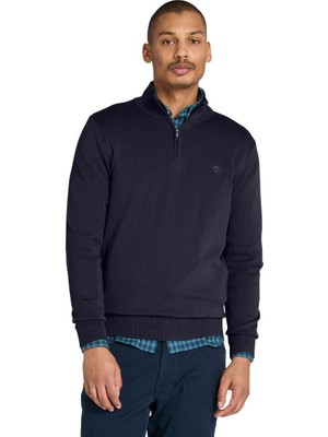 Timberland Williams River Cotton 1 Erkek Lacivert Dik Yaka Sweatshirt