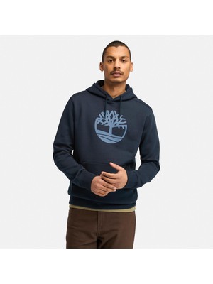 Timberland Kennebec River Tree Logo Erkek Lacivert Kapüşonlu Sweatshirt
