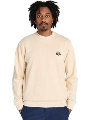 Timberland Tree Logo Patch Erkek Bej Sweatshirt