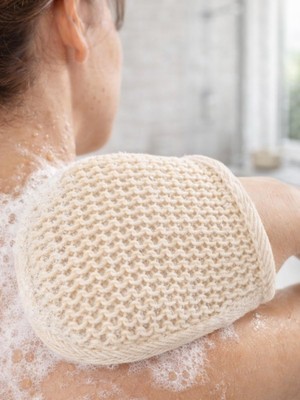 Vionna Beylini Sisal Lifli Eldiven Banyo Kesesi Banyo Duş Lifi 4 Doğal Peeling Etkili Vücut Kesesi Çift Taraflı